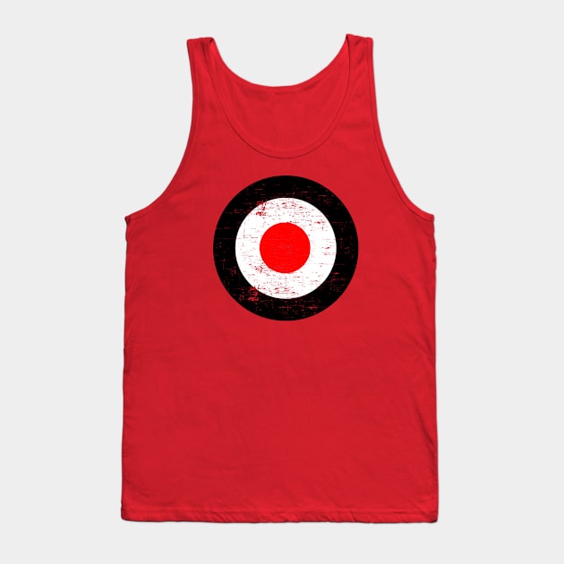 Mod target roundel black red Tank Top by Lefteris